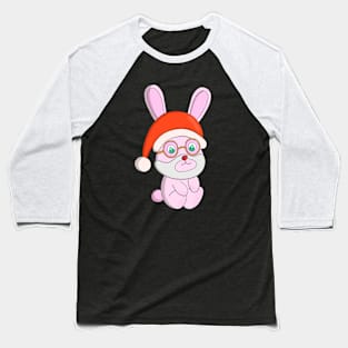 Christmas Bunny Rabbit Baseball T-Shirt